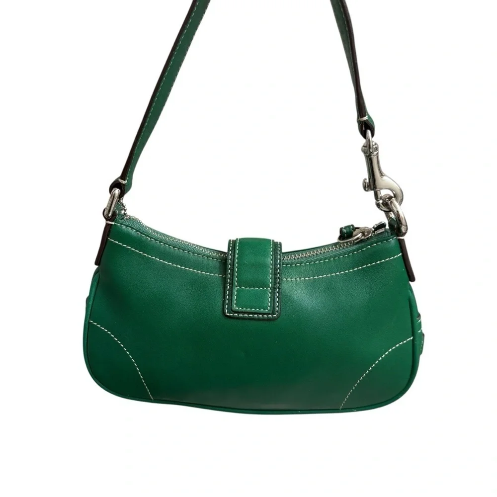 Coach vintage 7542 hamptons mini soho Demi bag in green leather rare